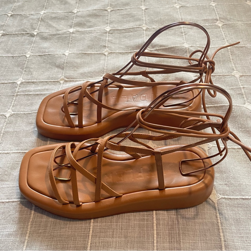 The Loefflet Randall Beau Wrap Platform Sandal Crisscross Straps Leather Sz 8 — image 7 of 8